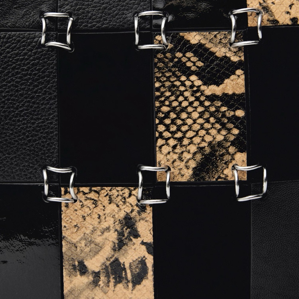 Mango Combined Patchwork Leather Bag - image 4